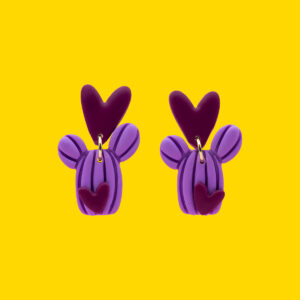 cactus lila corazon burdeos pin