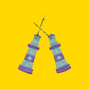 faros aguamarina morados aro dorado