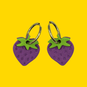 fresa fucsia aro grueso dorado