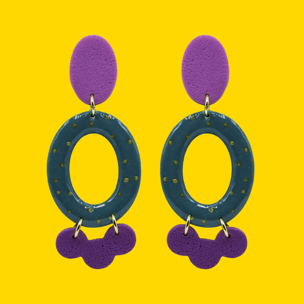 ovalos aguamarina pin