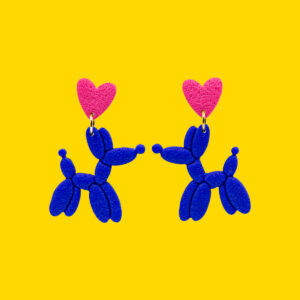 perro globo azul corazon rosa