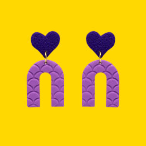 troula corazon morado lila