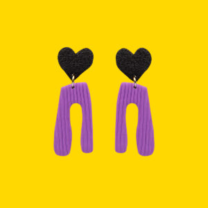 troula corazon negro lila