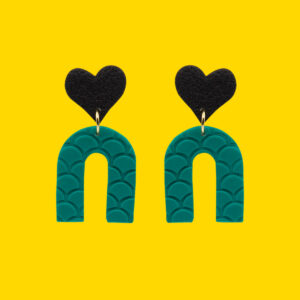 troula corazon negro verde